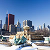 Clarence Buckingham Memorial Fountain in Winter